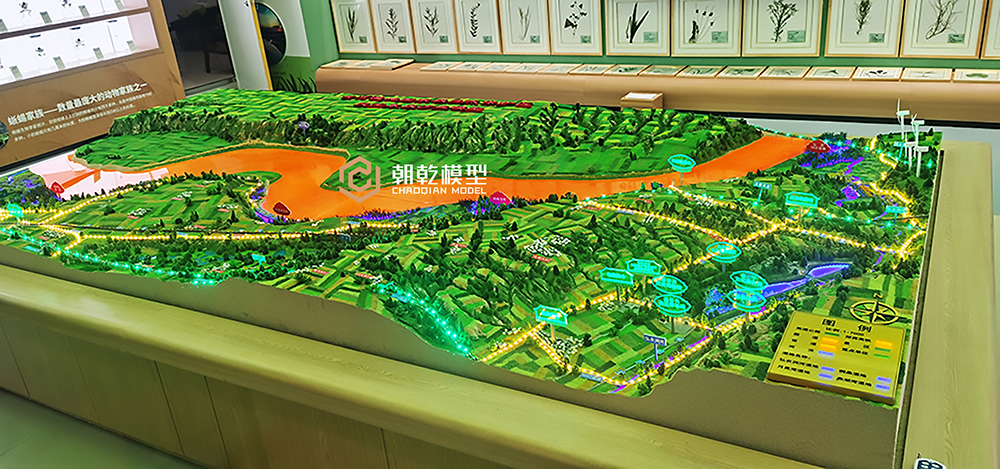 河南省靈寶市黃河段國家級濕地自然保護區沙盤