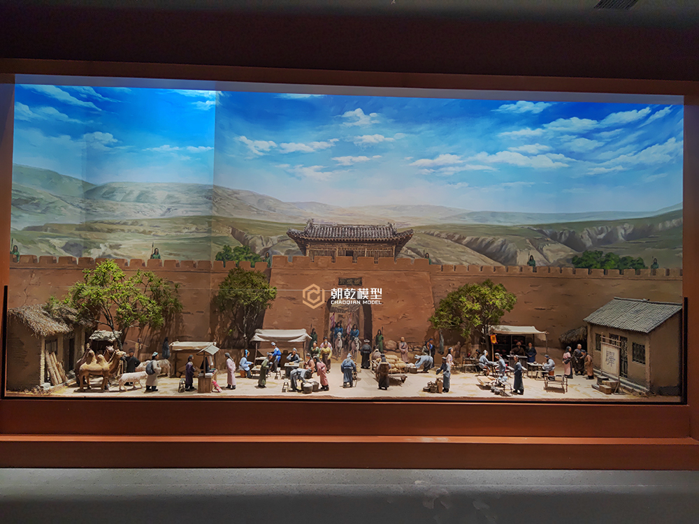 定邊縣展覽館《邊貿繁興》微縮場景